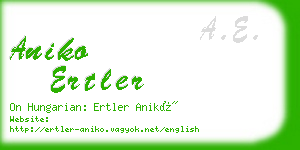 aniko ertler business card